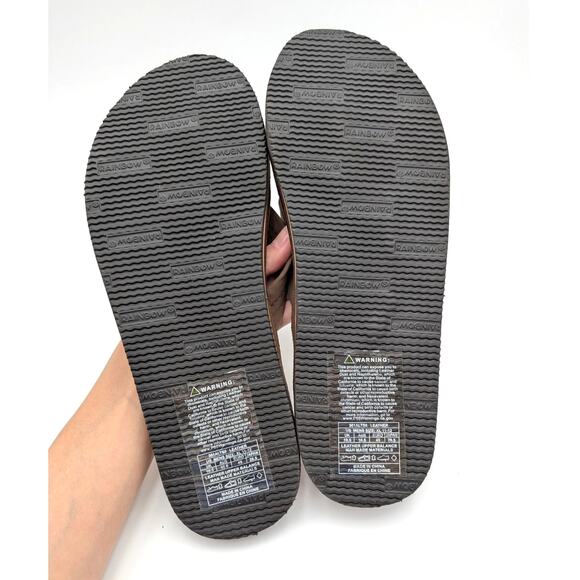 Rainbow 301ALTS0 Flip Flop Sandals Men's Leather Espresso XL-Large US11-12 EU45 - Picture 7 of 13